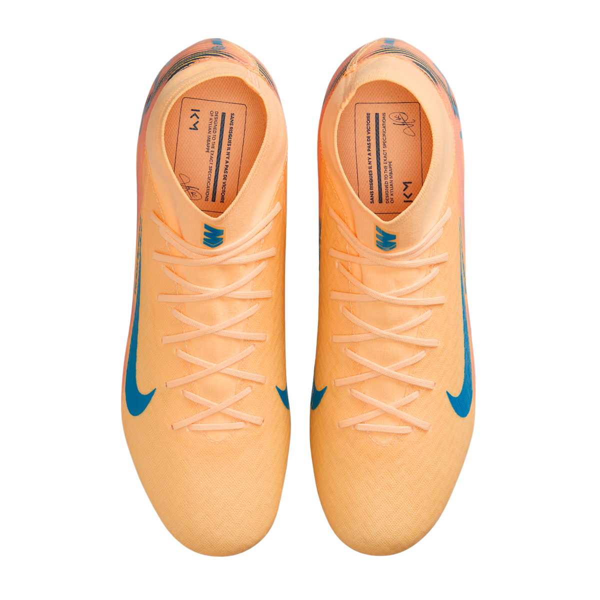 Nike Zoom Superfly 10 Academy KM Firm/Multi Ground Soccer Cleats (Melon Tint/Neo Turq/Igloo)