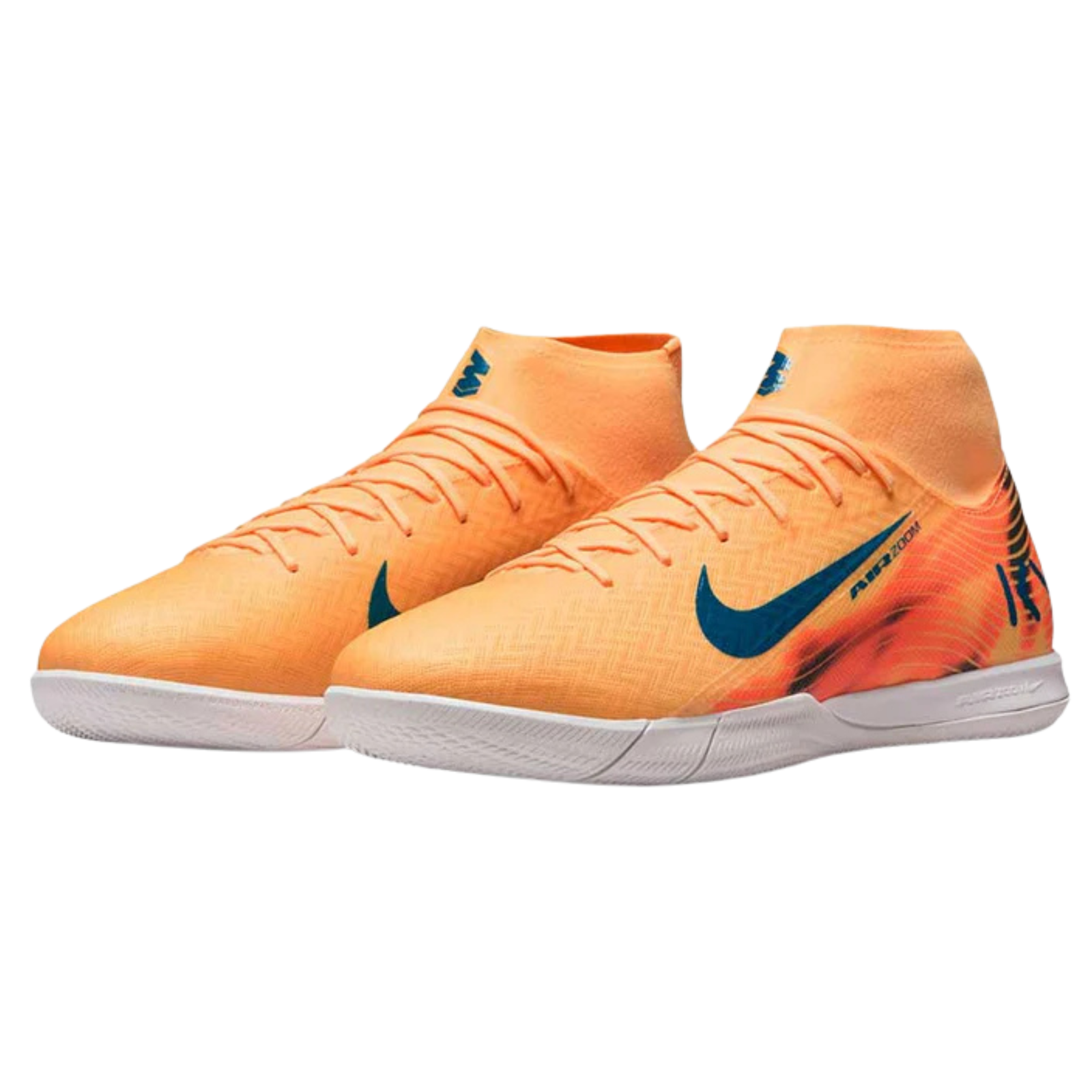 Nike Zoom Superfly 10 Academy KM Indoor Soccer Shoes (Melon Tint/Neo Turq/Igloo)