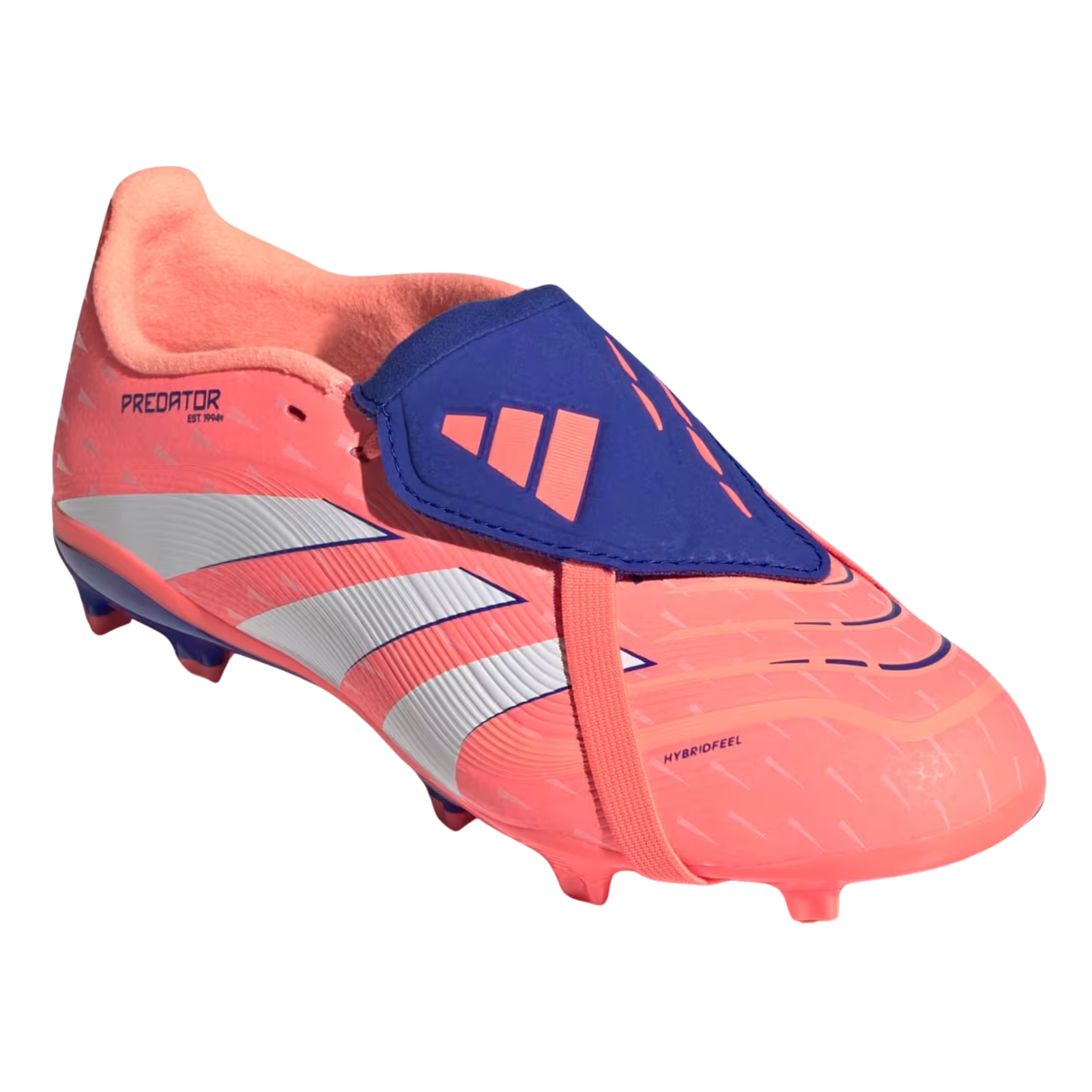 adidas Youth Predator League Fold-Over Tongue Firm/Multi Ground Junior Soccer Cleats (Coral/White/Orange)