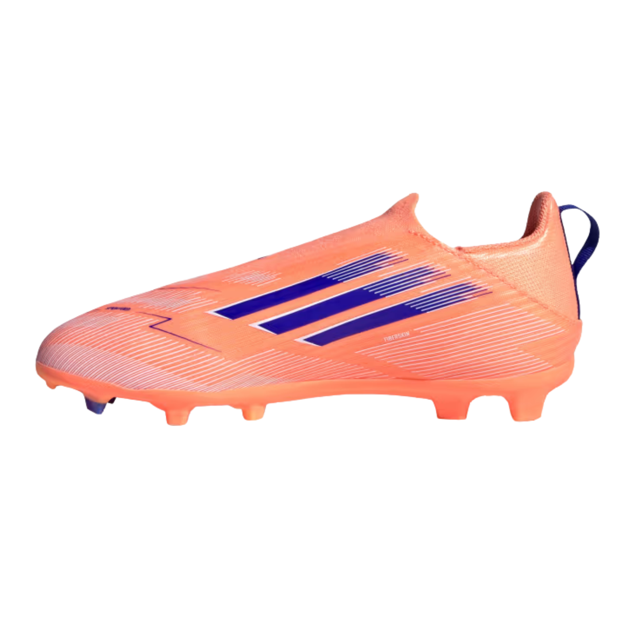 adidas Youth F50 League Laceless FG/MG Junior Soccer Cleats (Orange/Lucid Blue/White)