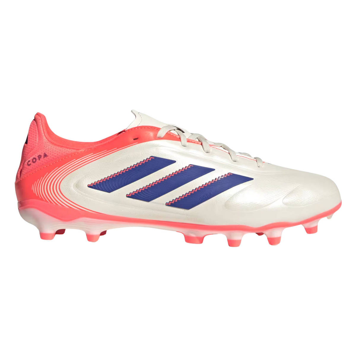 adidas Copa Pure III League Firm/Multi Ground Soccer Cleats (Off White/Blue/Orange)