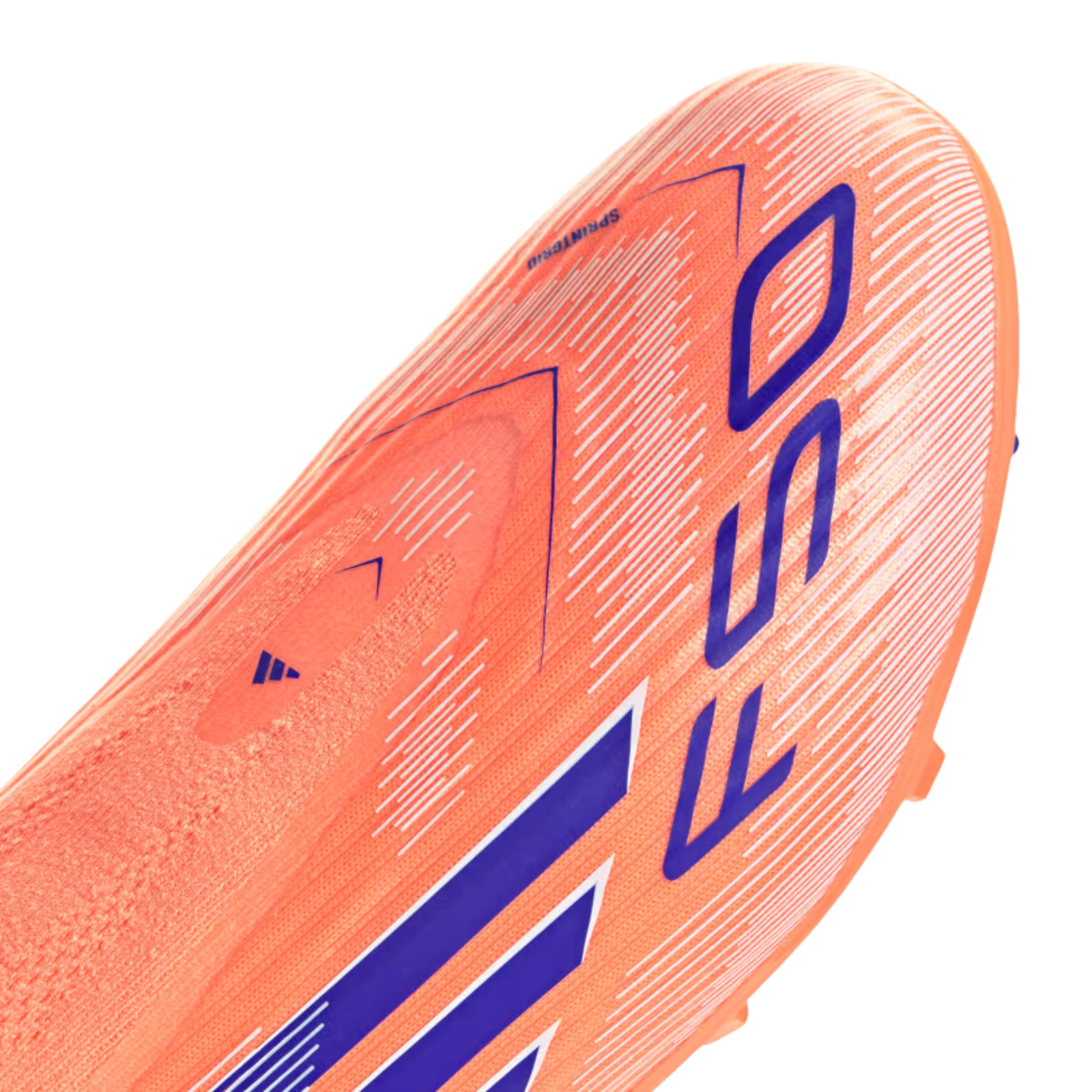adidas Youth F50 League Laceless FG/MG Junior Soccer Cleats (Orange/Lucid Blue/White)