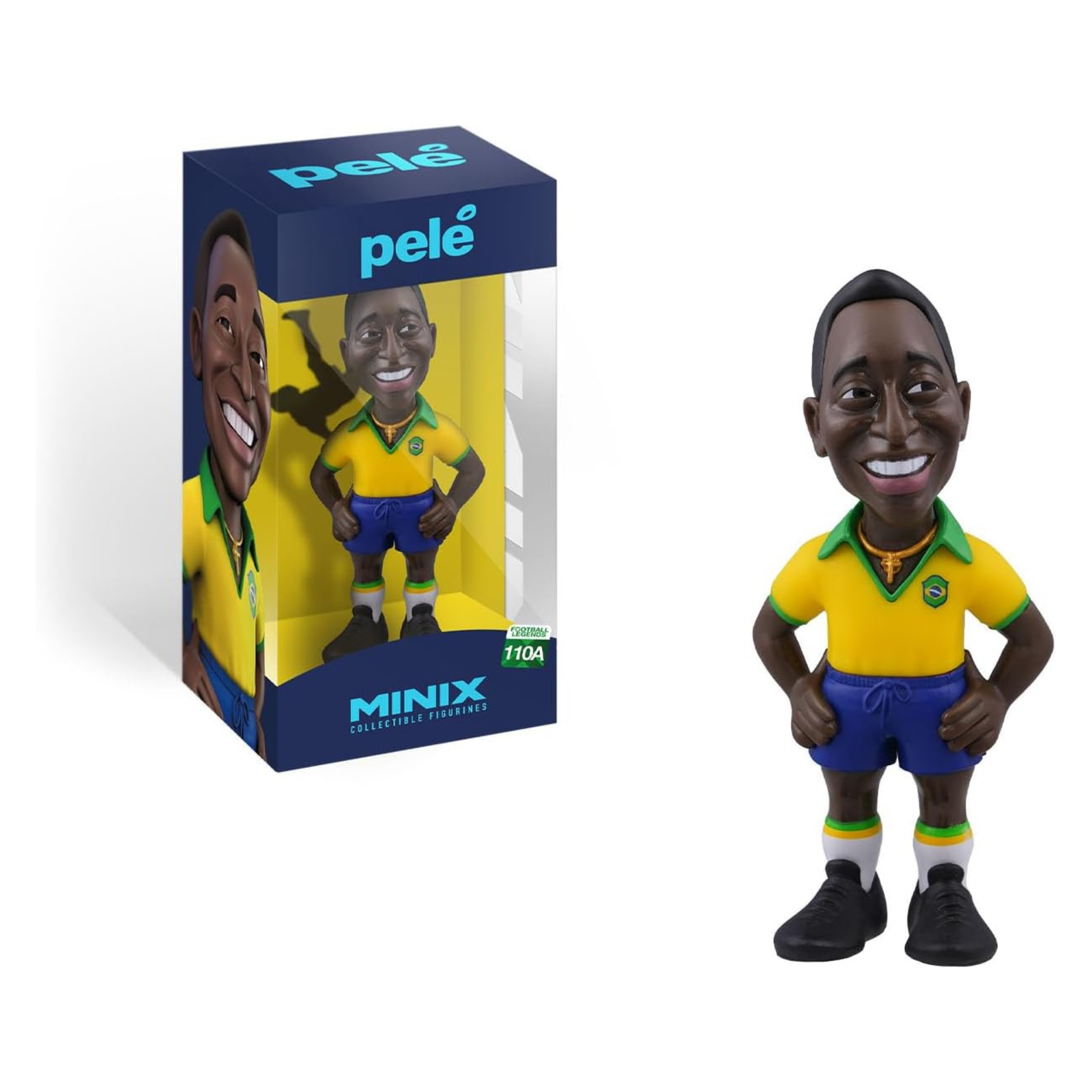 MINIX Brazil Pelé Crown Collectible Figure (Yellow)