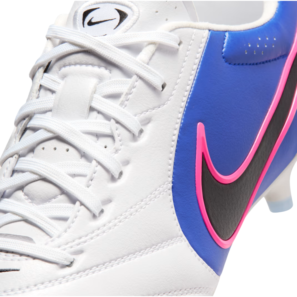 Nike Tiempo Ligera Pro Soccer Cleats (White/Black/Racer Blue)