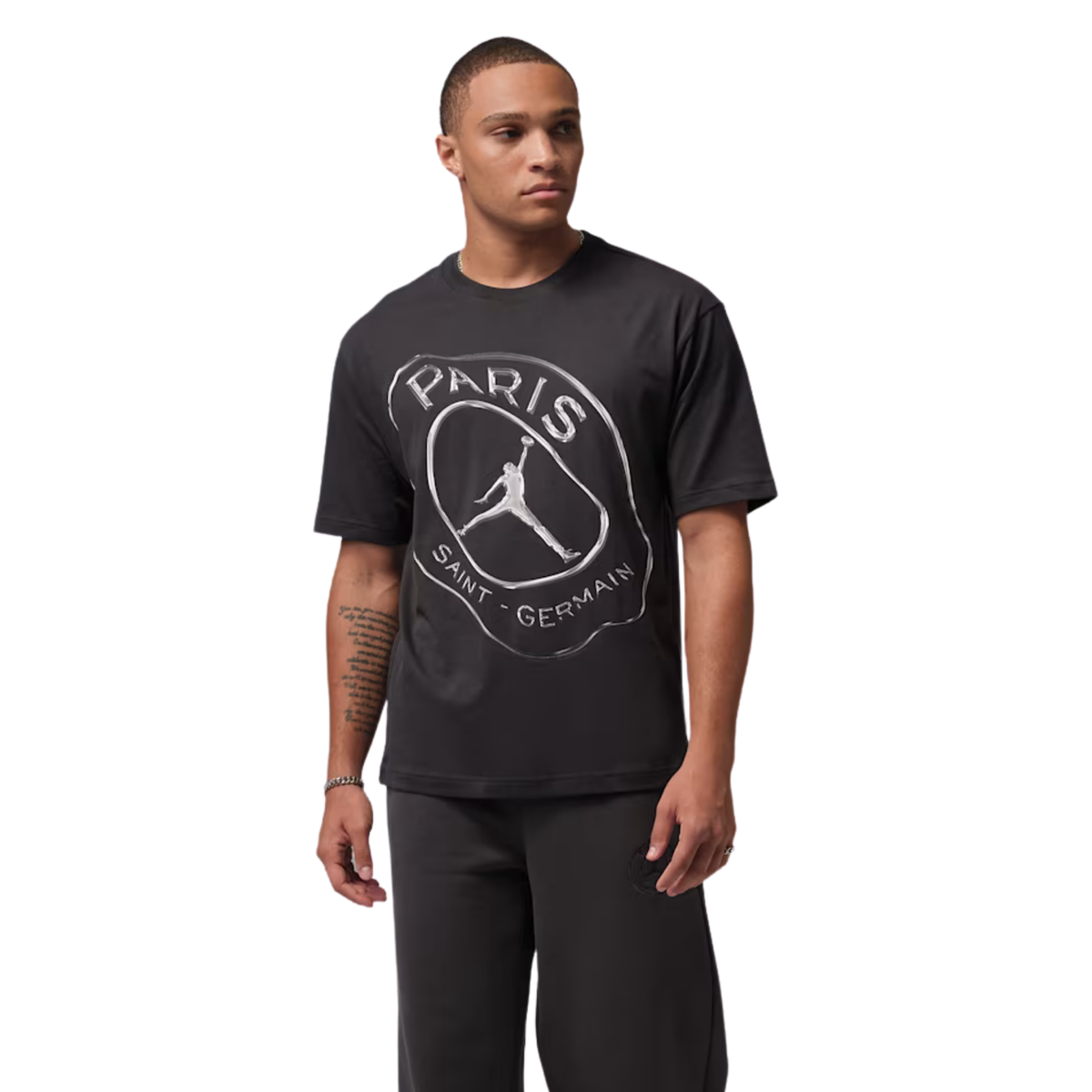 Nike PSG Practice Soccer T-Shirt 25/26 (Oil Grey/White)