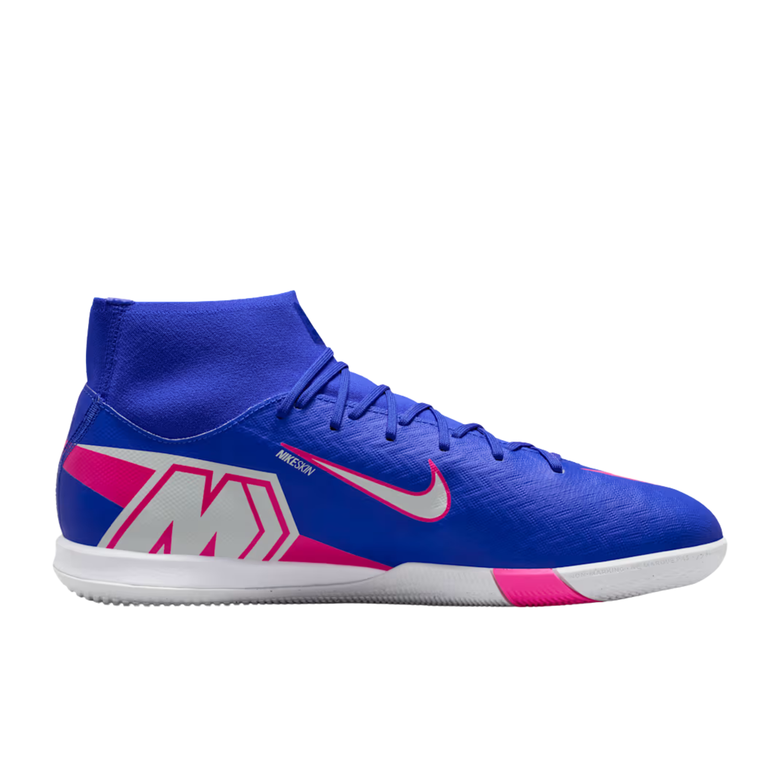 Nike Zoom Superfly 10 Academy Indoor Soccer Shoes (Racer Blue/White)