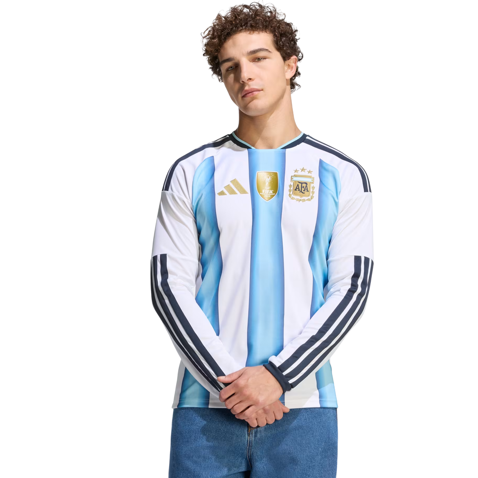 adidas Argentina Long Sleeve Home Jersey 2026 (White/Icey Blue/Light Blue)