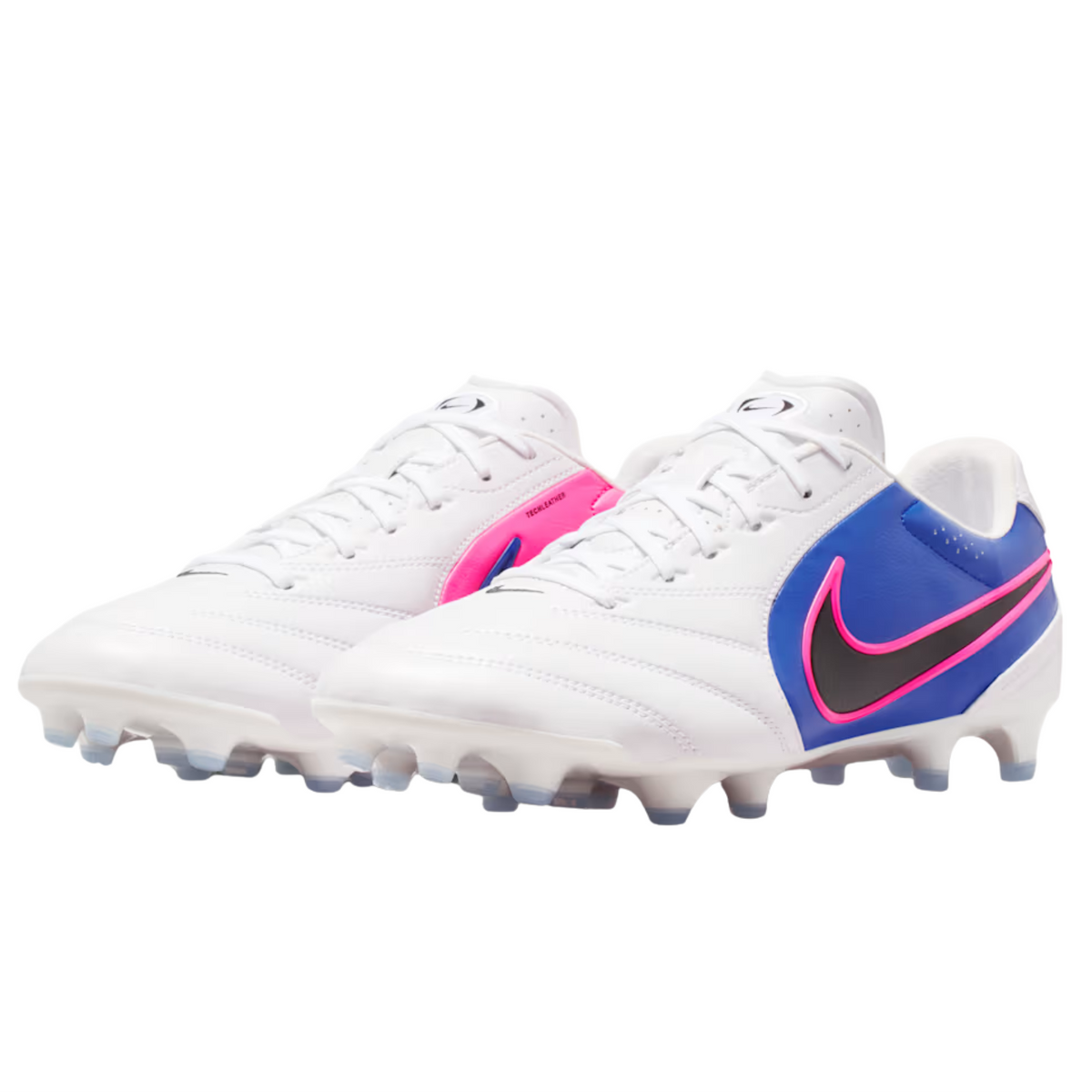 Nike Tiempo Ligera Pro Soccer Cleats (White/Black/Racer Blue)