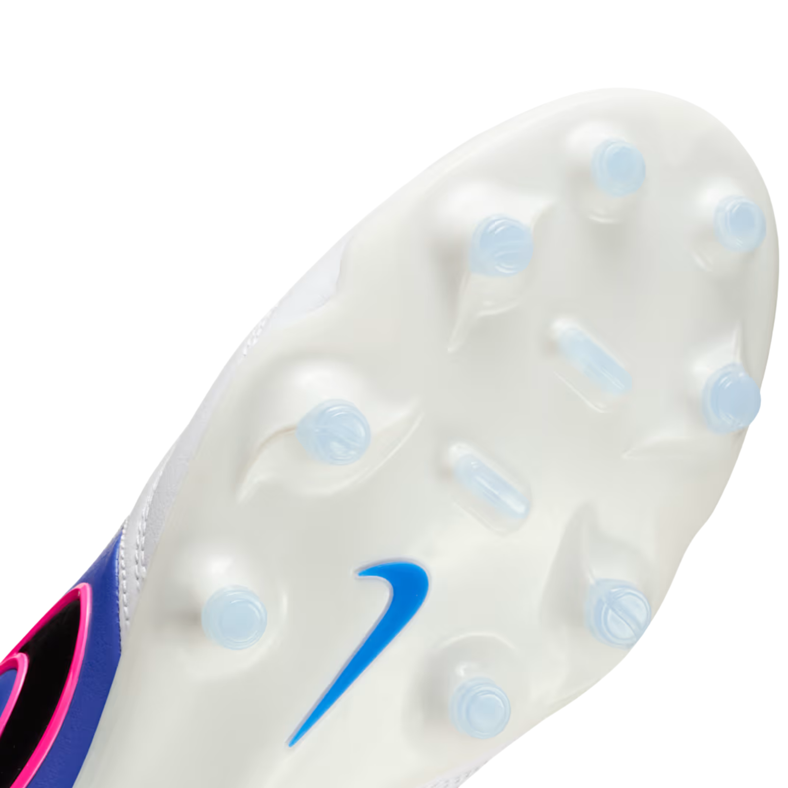 Nike Tiempo Ligera Pro Soccer Cleats (White/Black/Racer Blue)