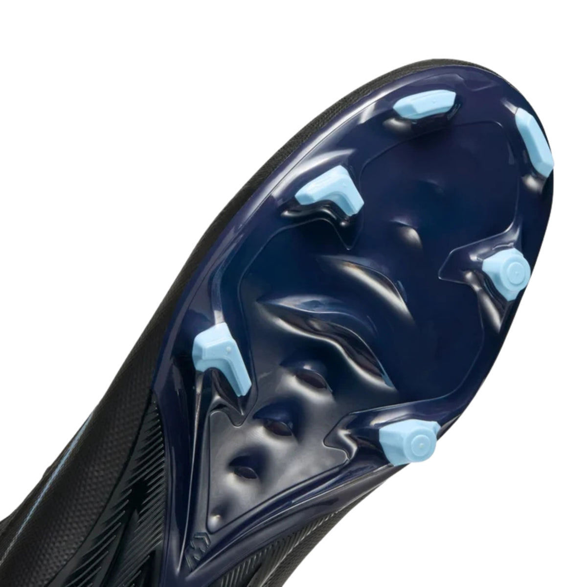 Nike Zoom Superfly 10 Academy Firm Ground/Multiground Soccer Cleats (Black/Ice Blue)