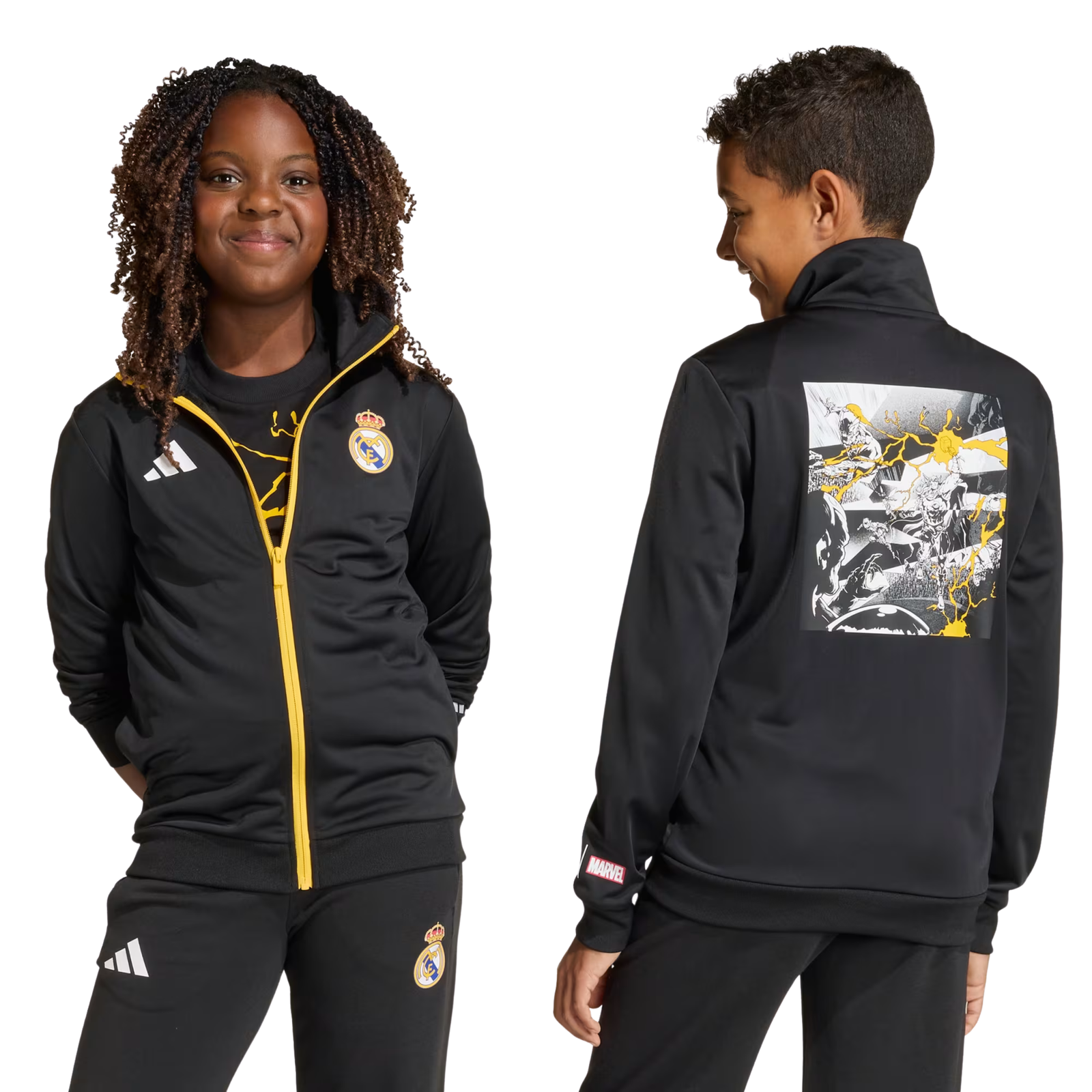 adidas Youth Real Madrid Avengers Track Top Jacket 25/26 (Black)