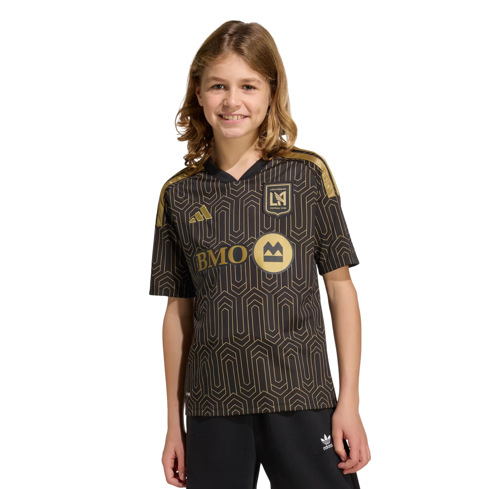 adidas Youth LAFC 26/27 Home Replica Jersey (Black/Gold)