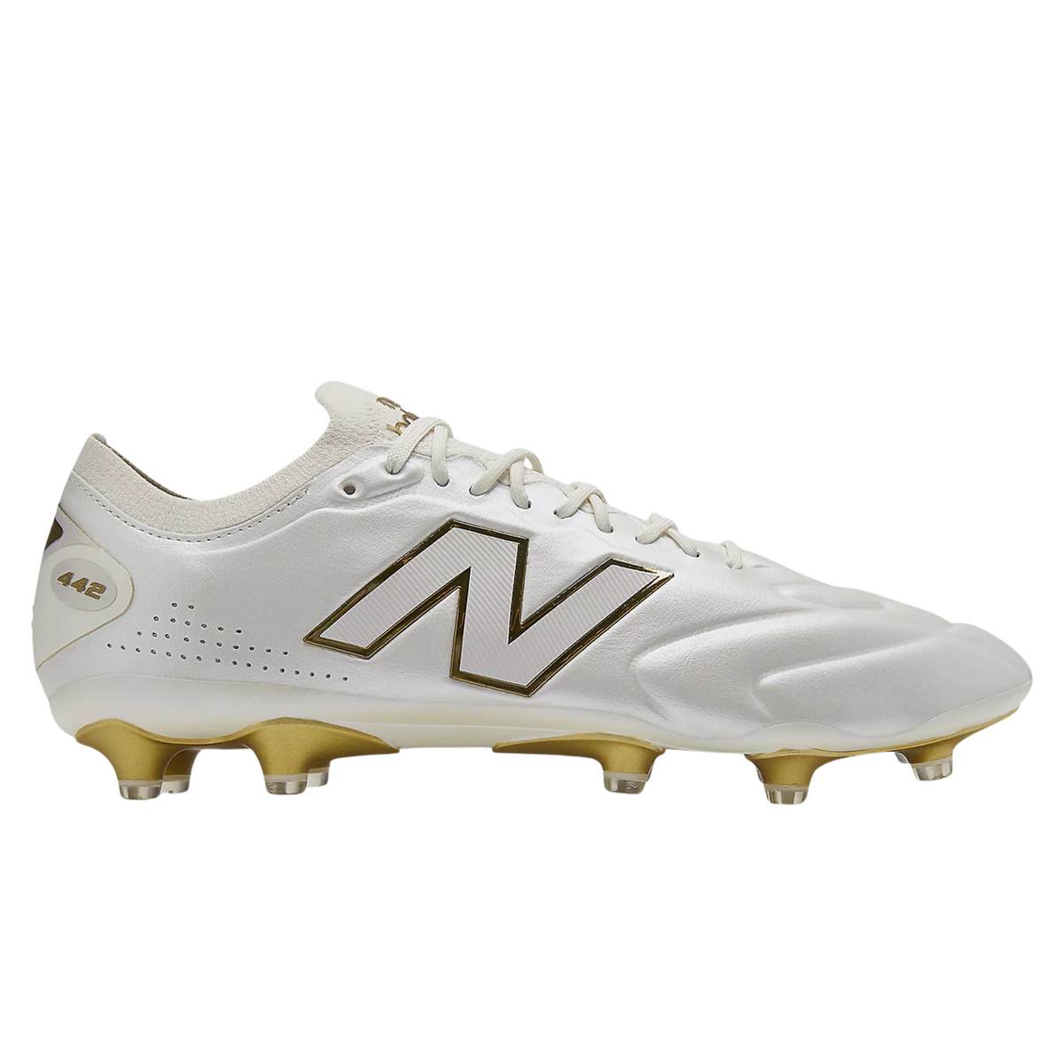 New Balance 442 Elite Knit FG V3 First Edition Soccer Cleats (White/Brown)