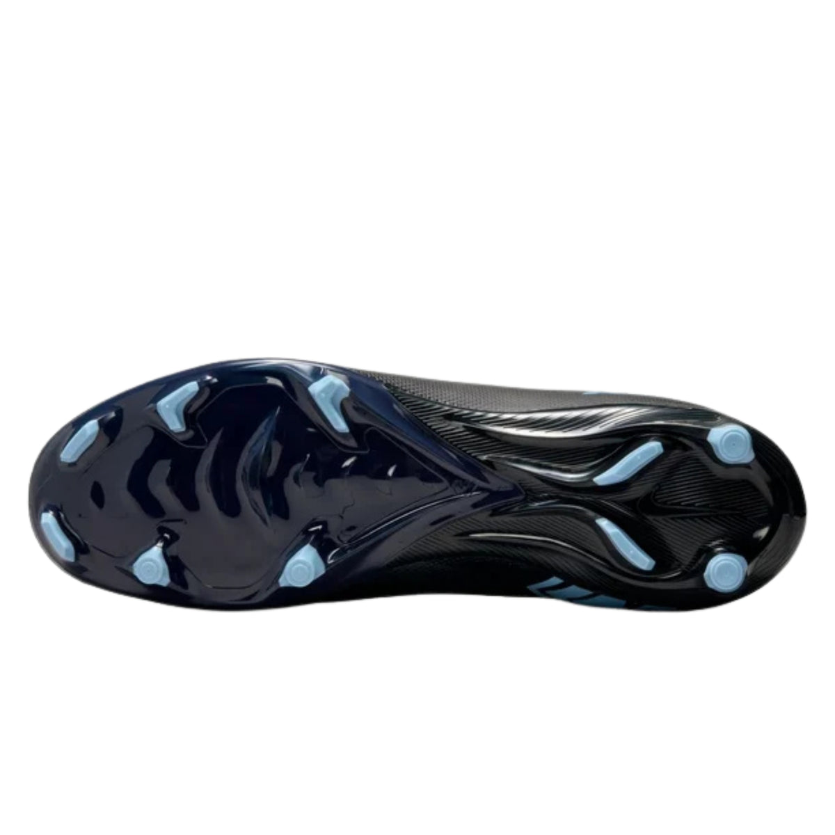 Nike Zoom Superfly 10 Academy Firm Ground/Multiground Soccer Cleats (Black/Ice Blue)