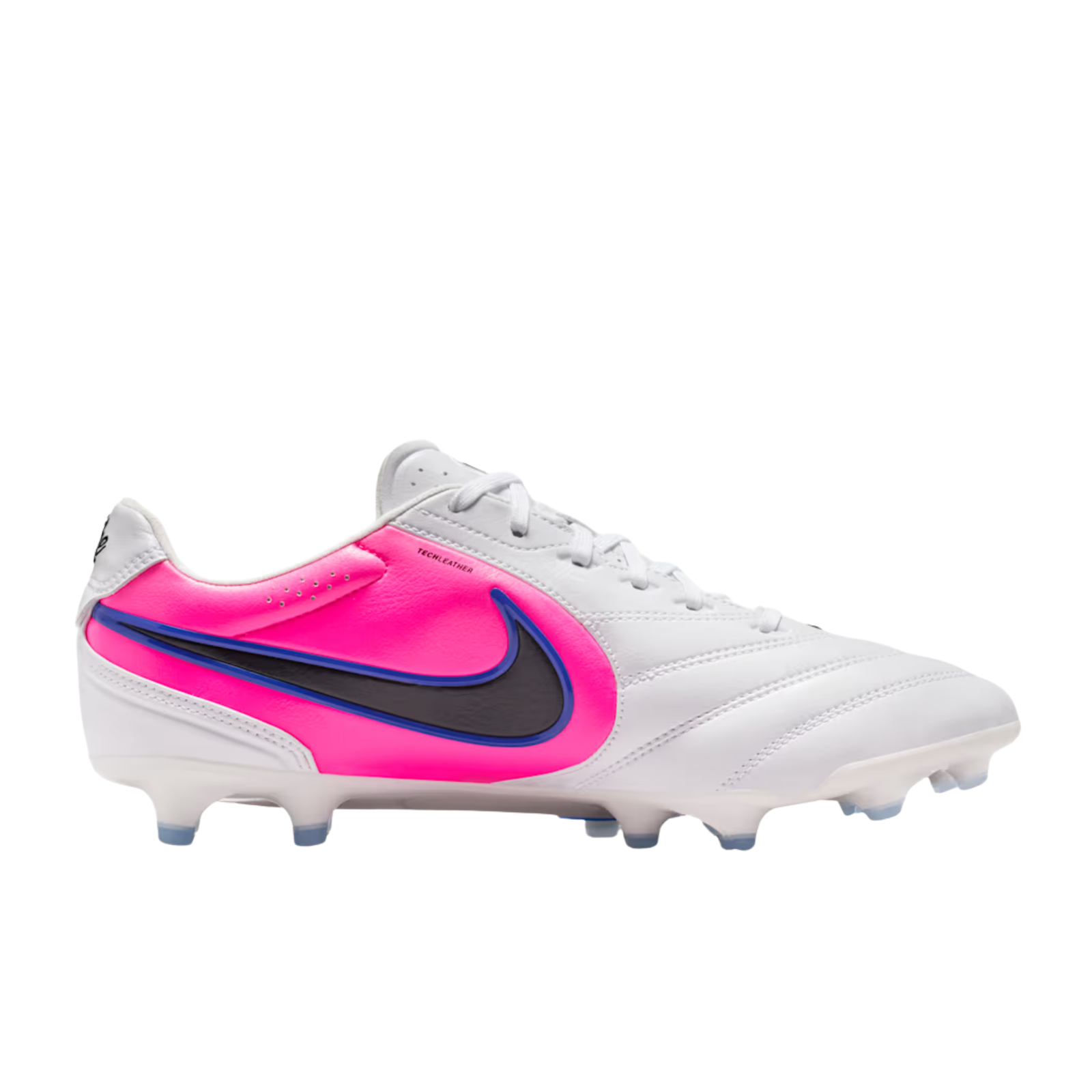 Nike Tiempo Ligera Pro Soccer Cleats (White/Black/Racer Blue)