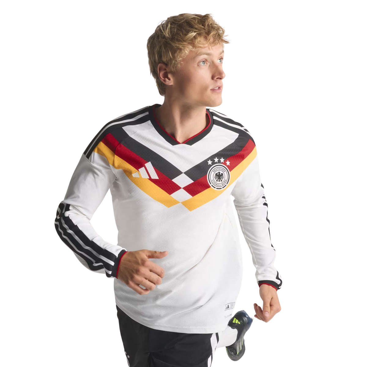 adidas Men's Germany 2026 Long Sleeve Authentic Home Jersey (White)