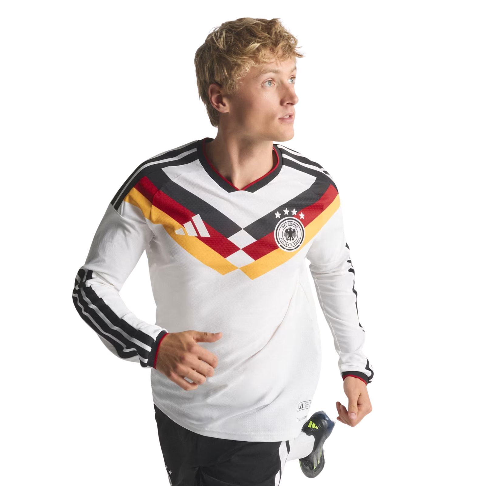 adidas Men's Germany 2026 Long Sleeve Authentic Home Jersey (White)