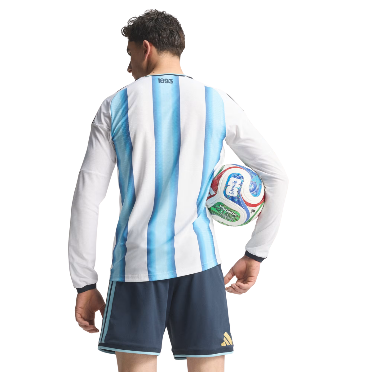 adidas Argentina Long Sleeve Authentic Home Long Sleeve Jersey 2026 (White/Icey Blue/Light Blue)