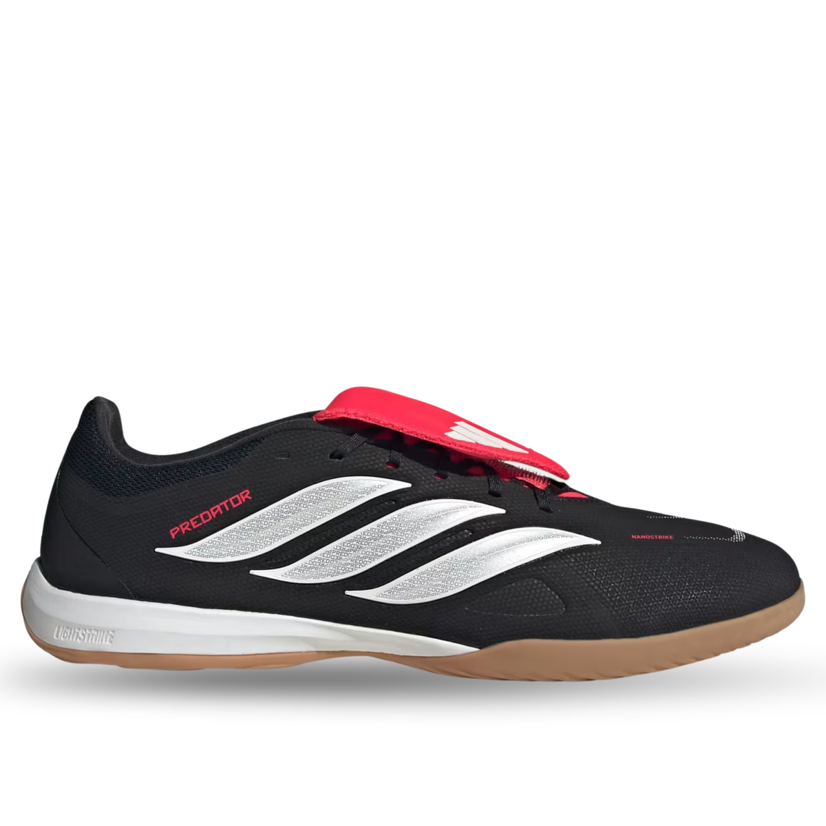 adidas Predator League FT Indoor Soccer Shoes (Black/White/Lucid Red)