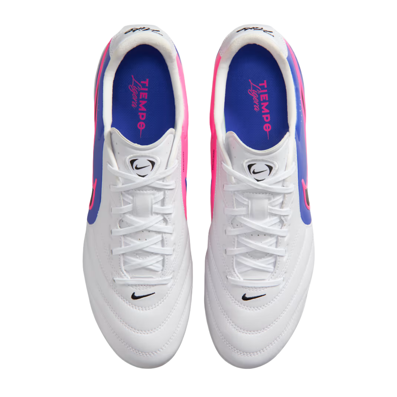 Nike Tiempo Ligera Pro Soccer Cleats (White/Black/Racer Blue)