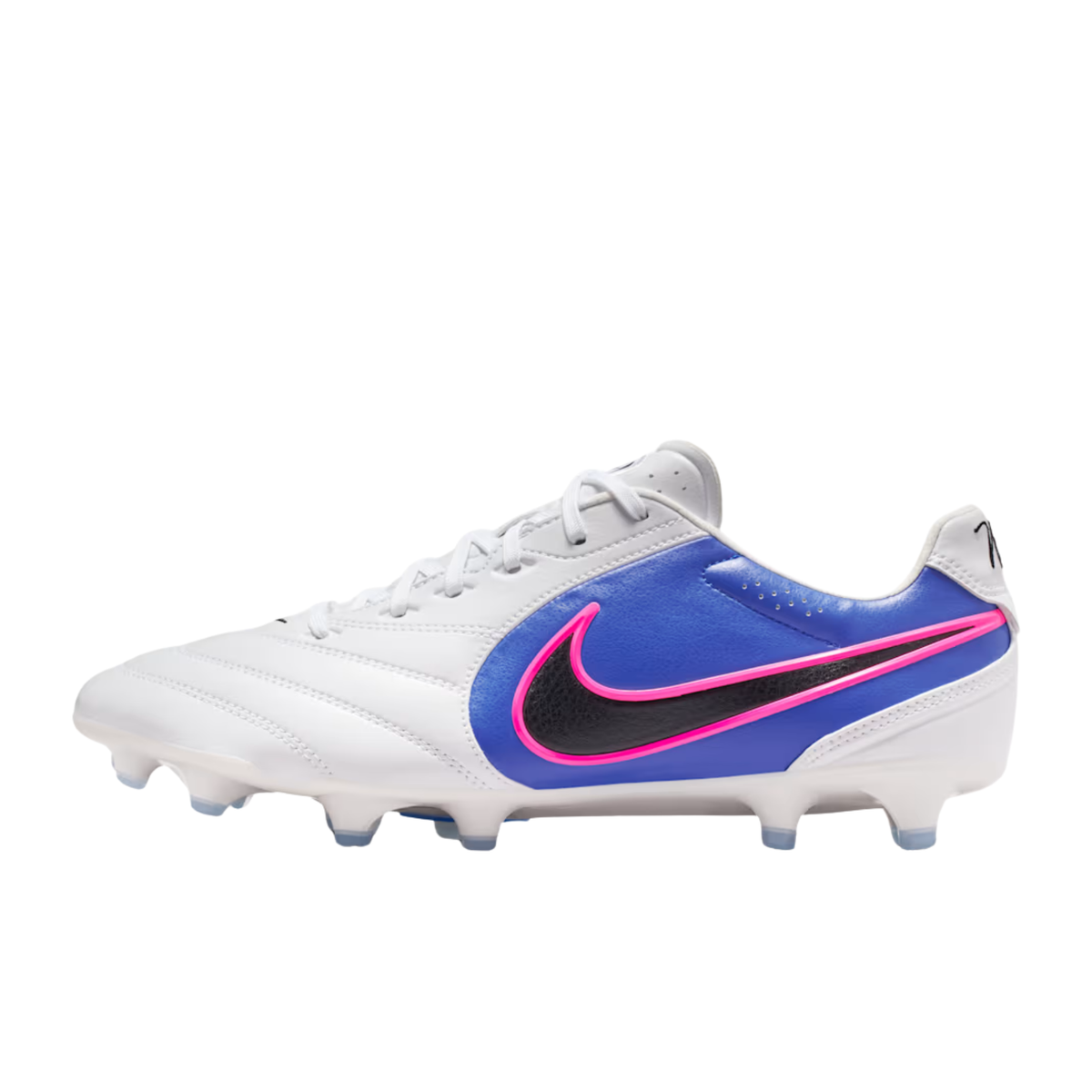 Nike Tiempo Ligera Pro Soccer Cleats (White/Black/Racer Blue)