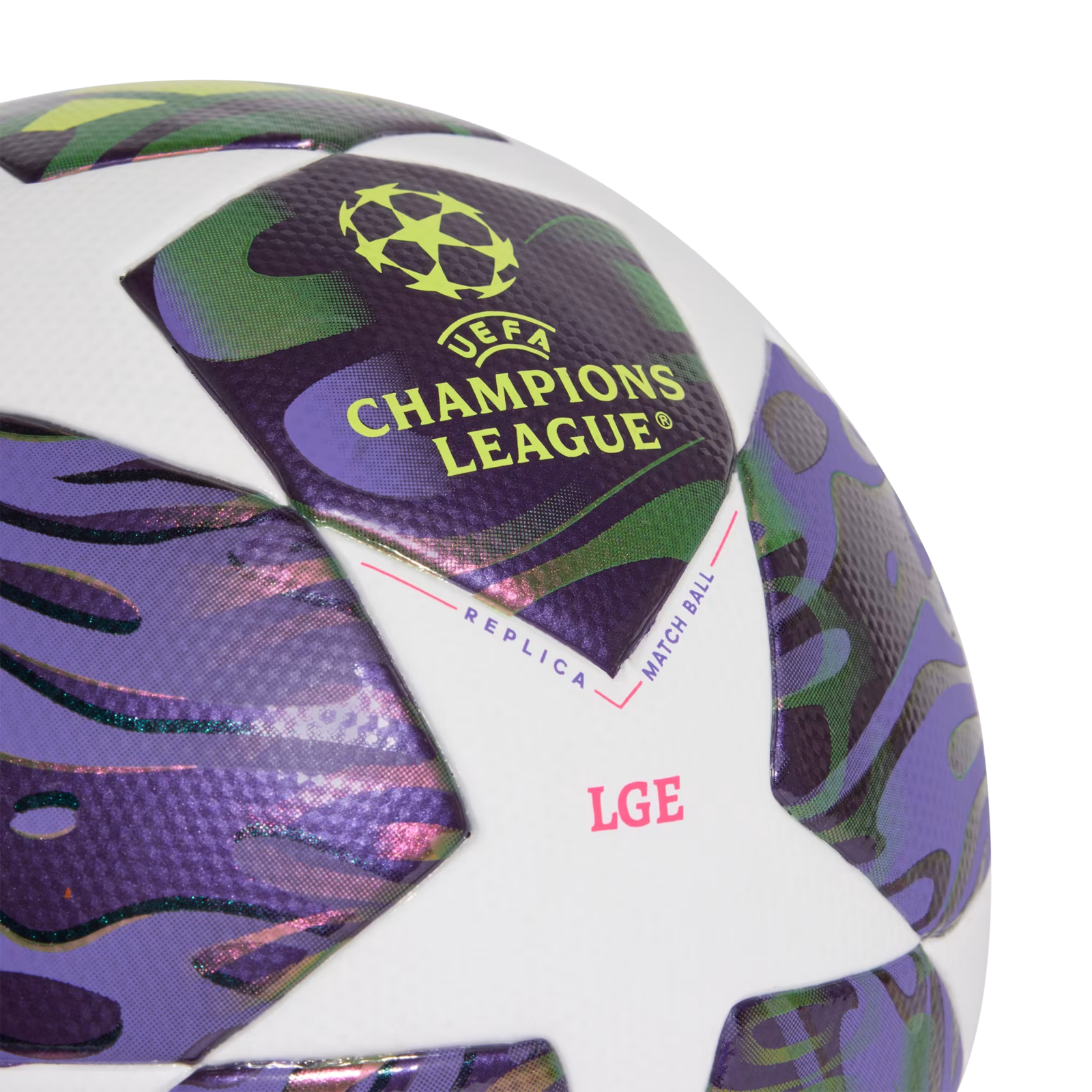 adidas UCL 25/26 League Top Final Soccer Ball (Dark Purple/White/Solar Yellow)