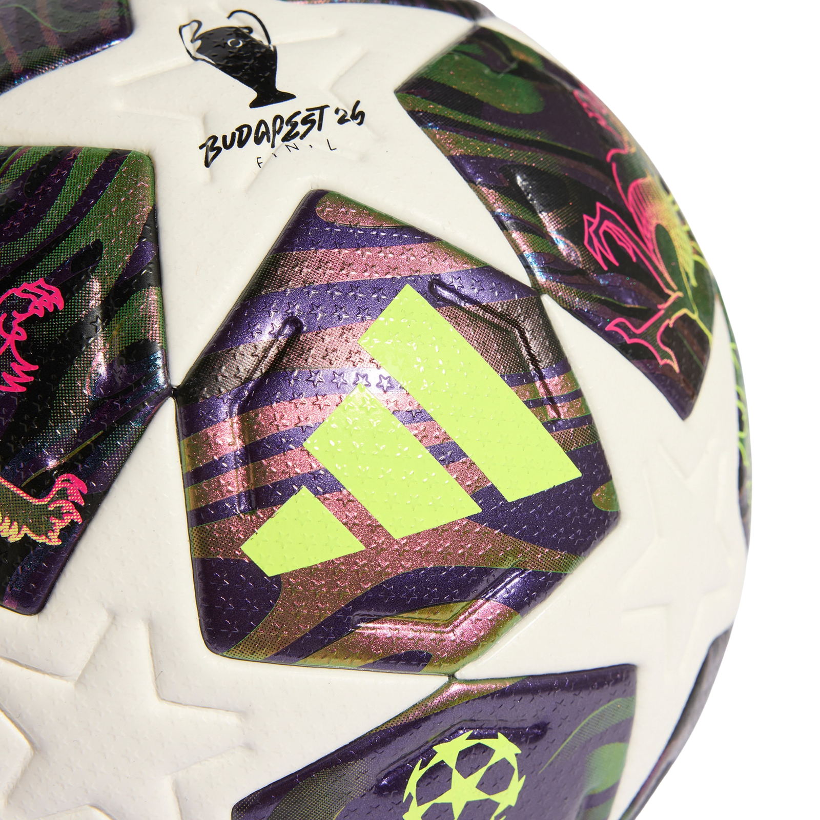 adidas UCL 25/26 OMB Final Match Soccer Ball (Dark Purple/White/Solar Yellow)