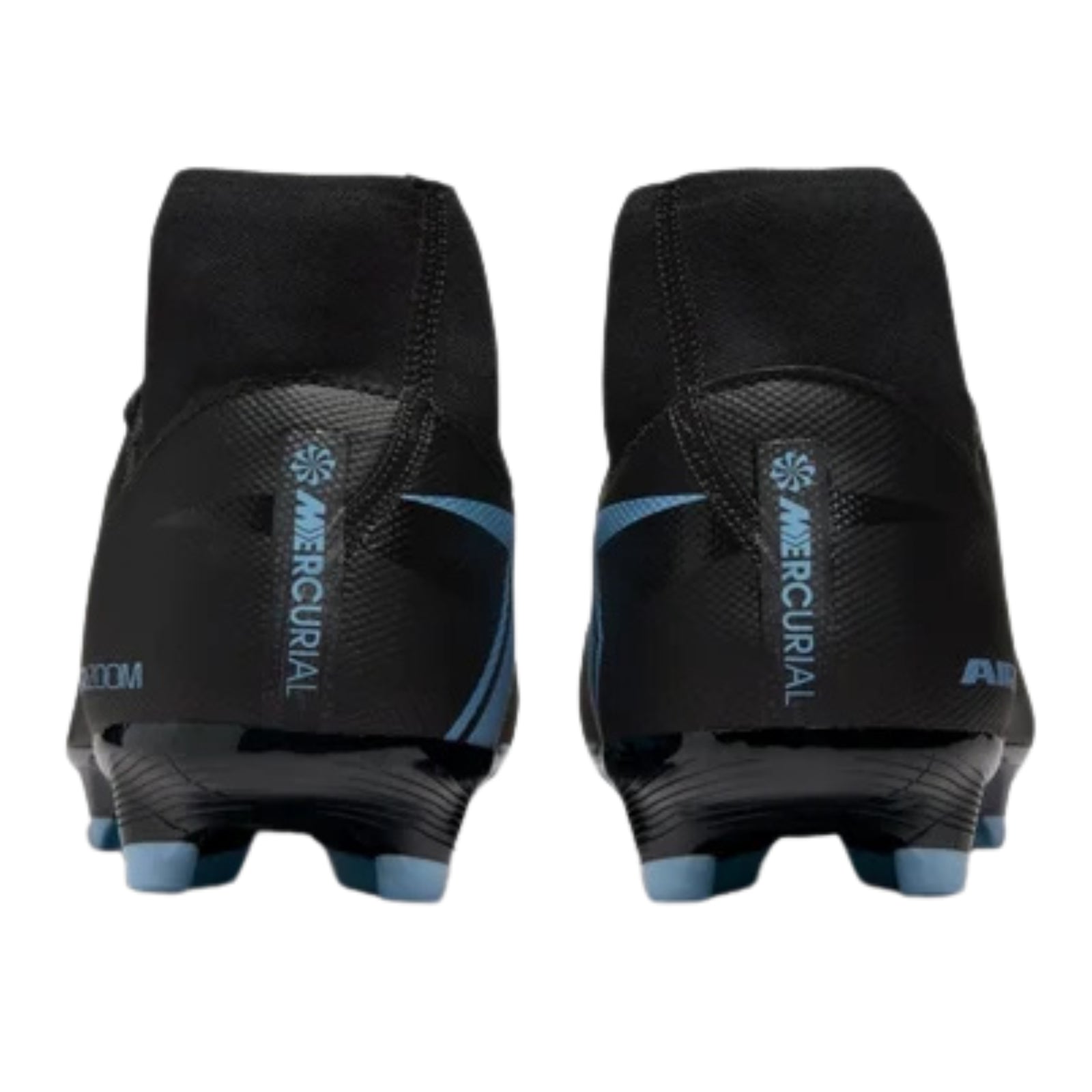 Nike Zoom Superfly 10 Academy Firm Ground/Multiground Soccer Cleats (Black/Ice Blue)