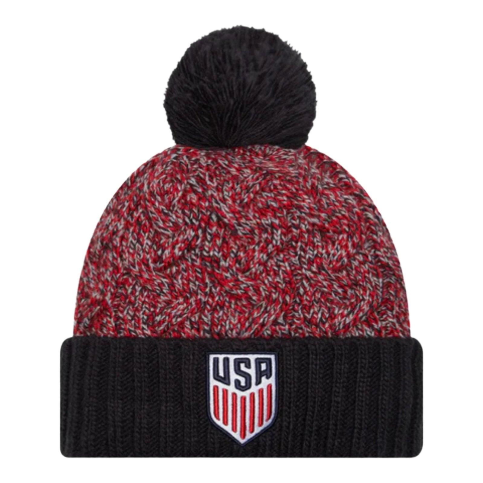 New Era Women's United States Knit Beanie (Marl Navy/Red)
