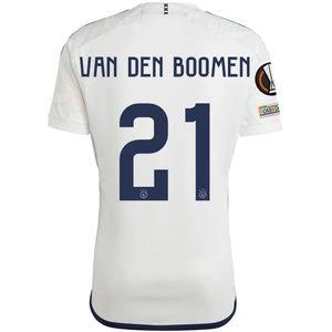 adidas Ajax Branco van den Boomen Away Jersey w/ Europa League Patches 23/24 (Core White)