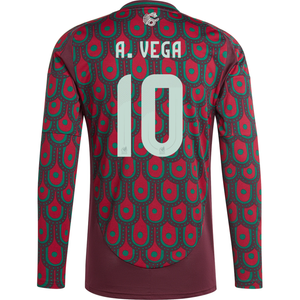 adidas Mens Mexico Alexis Vega Home Long Sleeve Jersey 24/25 (Multicolor)