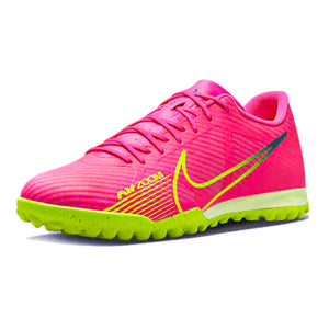 Nike Vapor 15 Academy Turf Soccer Shoes (Pink Blast/Volt-Gridiron)