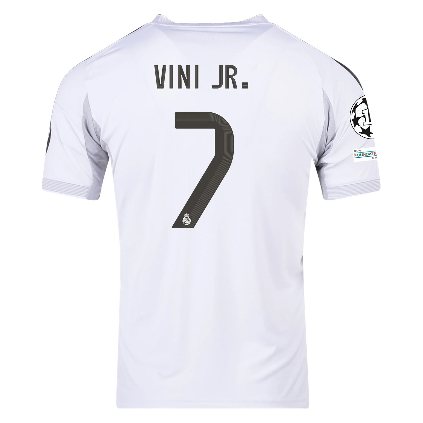 adidas Vini Jr. Real Madrid 25/26 Home Jersey w/ Champions League Patches (White)