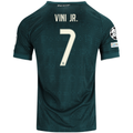 adidas Men's Real Madrid Vinícius Júnior Match Authentic Away Jersey w/ Champions League Patches 26/27 (Green)