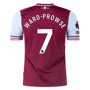 Umbro West Ham James Ward-Prowse Home Jersey w/ EPL + No Room For Racism Patches 24/25 (Maroon/Sky Blue)