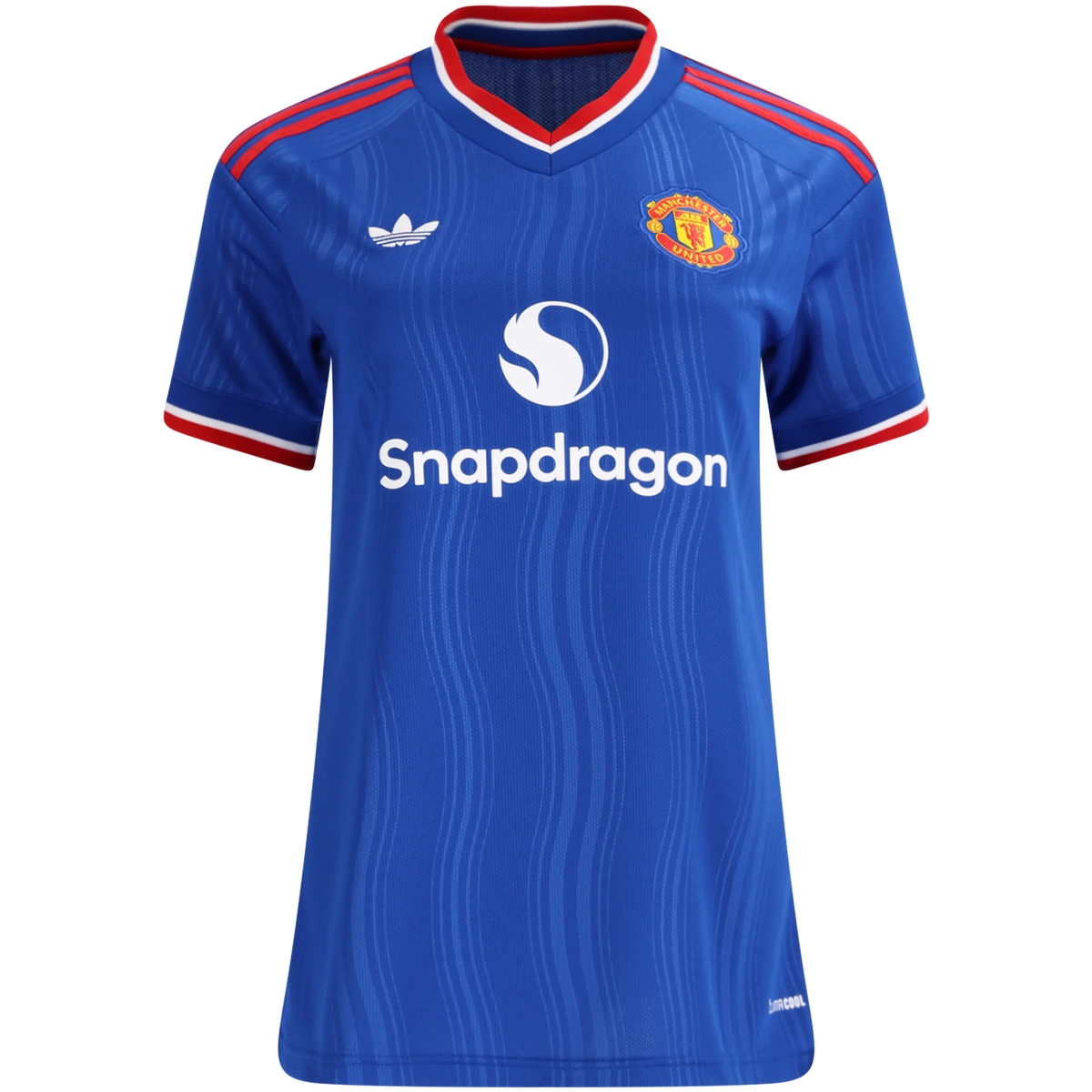 adidas Women’s Manchester United Away Jersey 26/27 (Royal/Red)