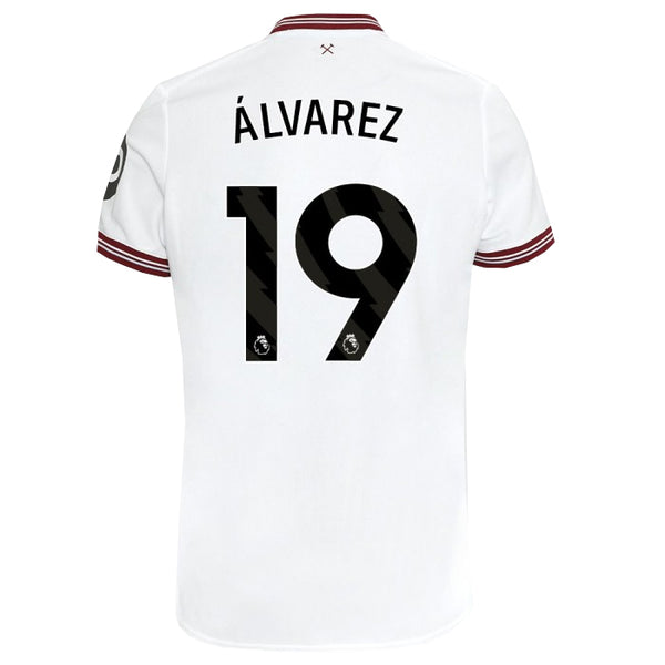 Umbro West Ham United Edson Alvarez Home Jersey w/ EPL + No Room for Racism Patches 23/24 (Claret/Blue) Size S