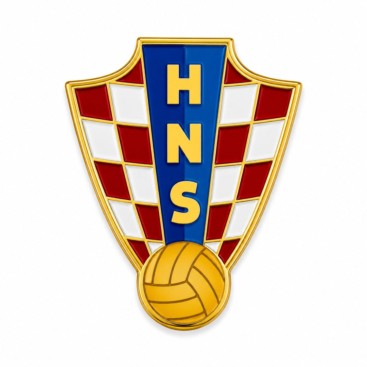 Croatian Football Federation HNS Enamel Pin