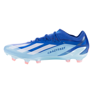 adidas X Crazyfast.1 Firm Ground Soccer Cleats (Bright Blue/Cloud White/Solar Red)