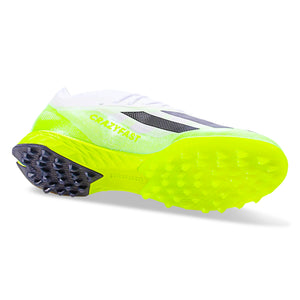 adidas X Crazyfast.1 Turf Soccer Shoes (White/Core Black/Lucid Lemon)