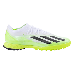 adidas X Crazyfast.1 Turf Soccer Shoes (White/Core Black/Lucid Lemon)
