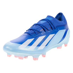 adidas X Crazyfast.1 FG Soccer Cleats (Bright Blue/Cloud White/Solar Red)