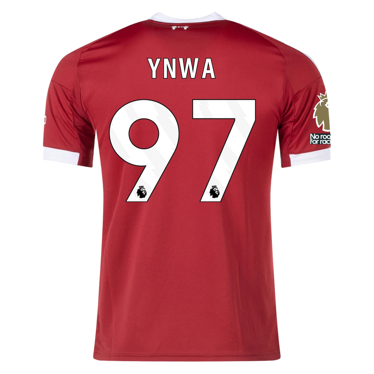 adidas YNWA &quot;You&#39;ll Never Walk Alone&quot; Men&#39;s Liverpool Home Jersey 25/26 w/ NRFR + EPL Champions Patch (Strawberry Red)