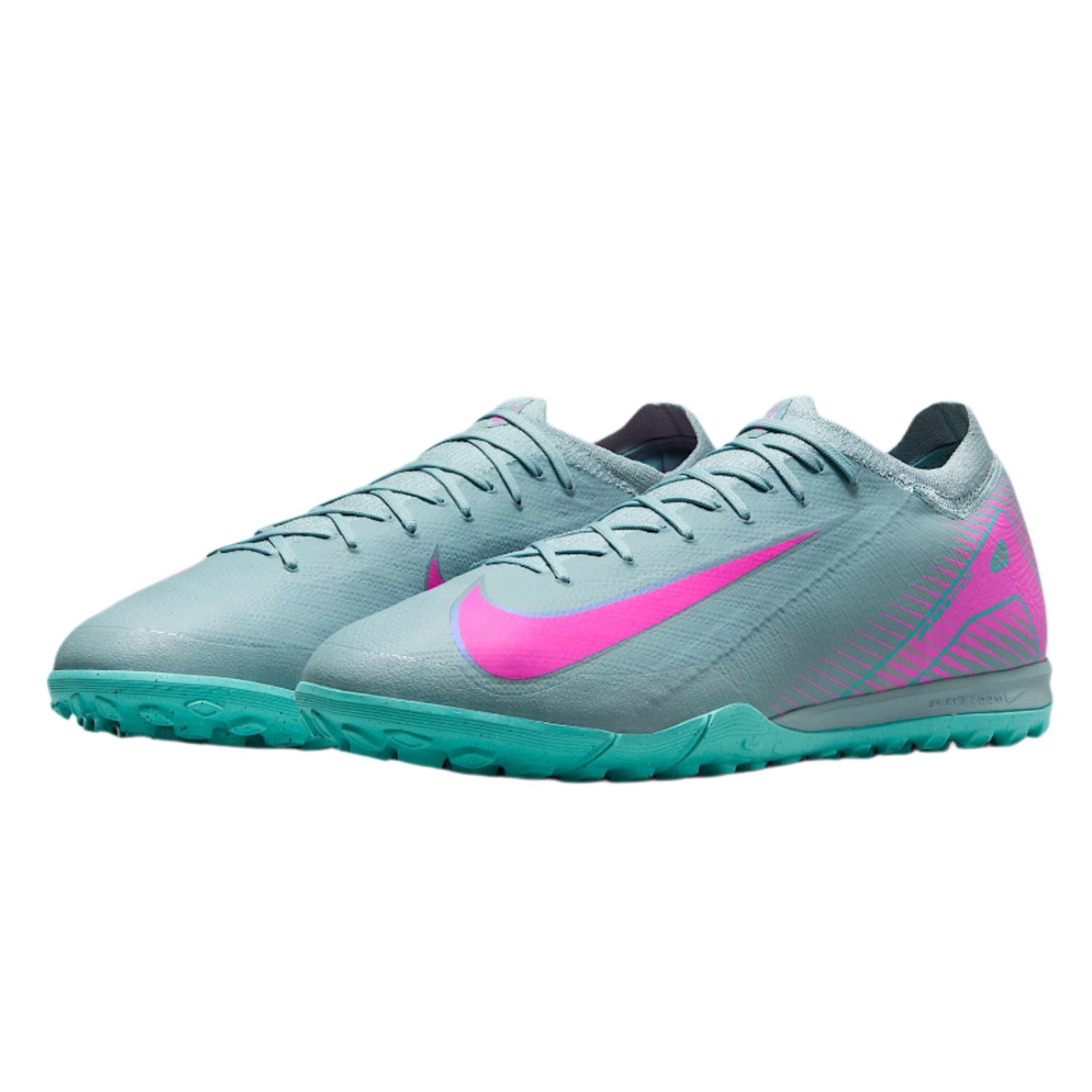 Nike Zoom Vapor 16 Pro Turf Soccer Shoes (Ocean Cube/Pink Blast)
