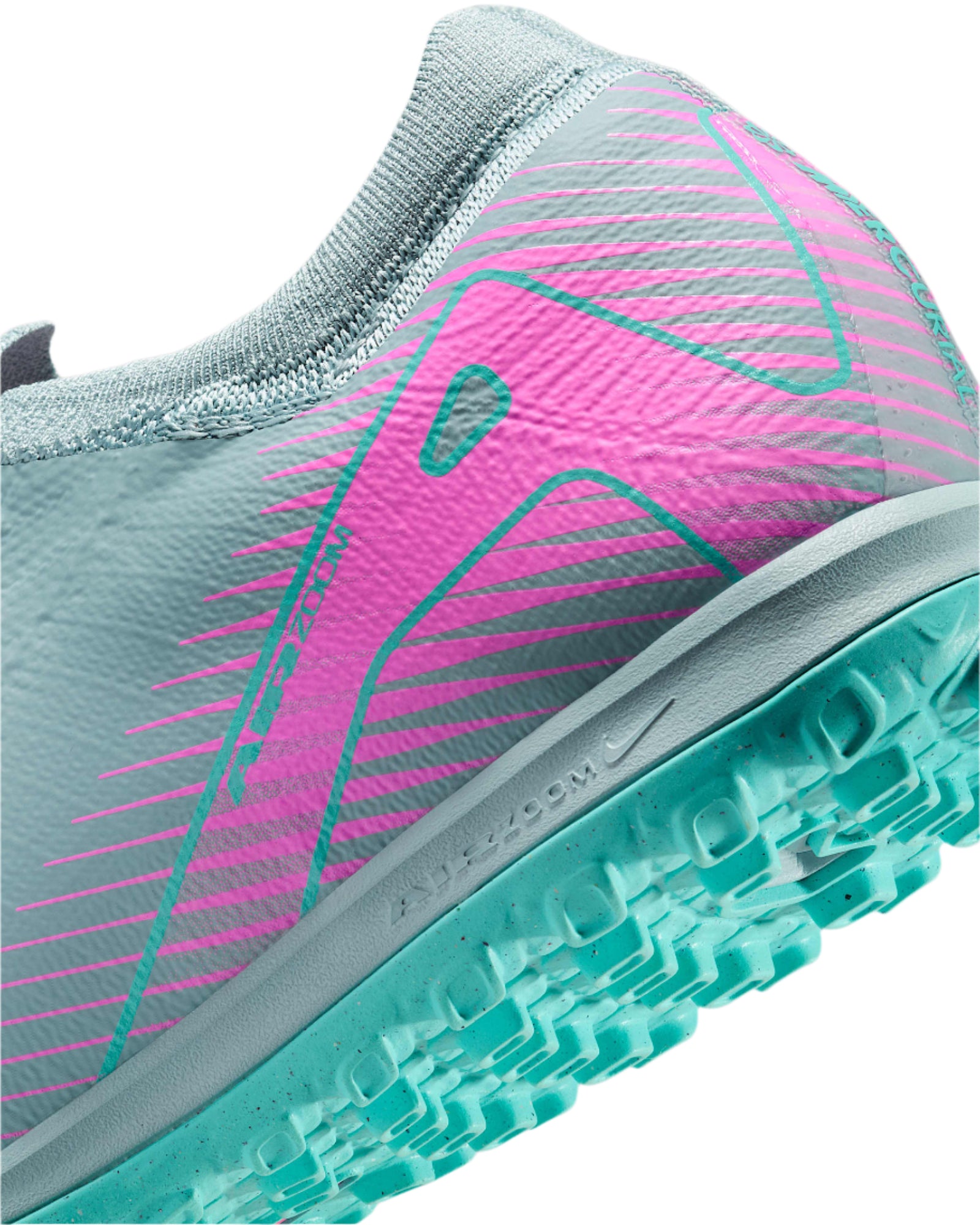 Nike Zoom Vapor 16 Pro Turf Soccer Shoes (Ocean Cube/Pink Blast)