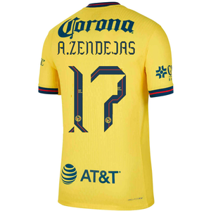 Nike Club America Authentic Alejandro Zendejas Home Jersey 24/25 (Tour Yellow/Valerian Blue)