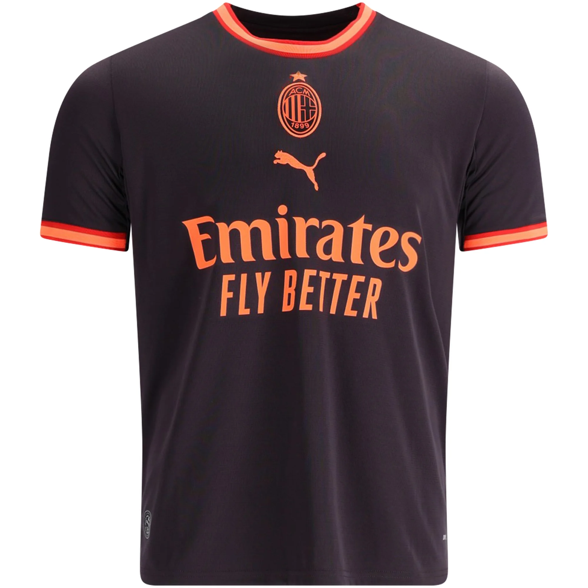Puma Mens AC Milan Third Jersey 26/27 (Flat Dark Gray/Glowing Red)