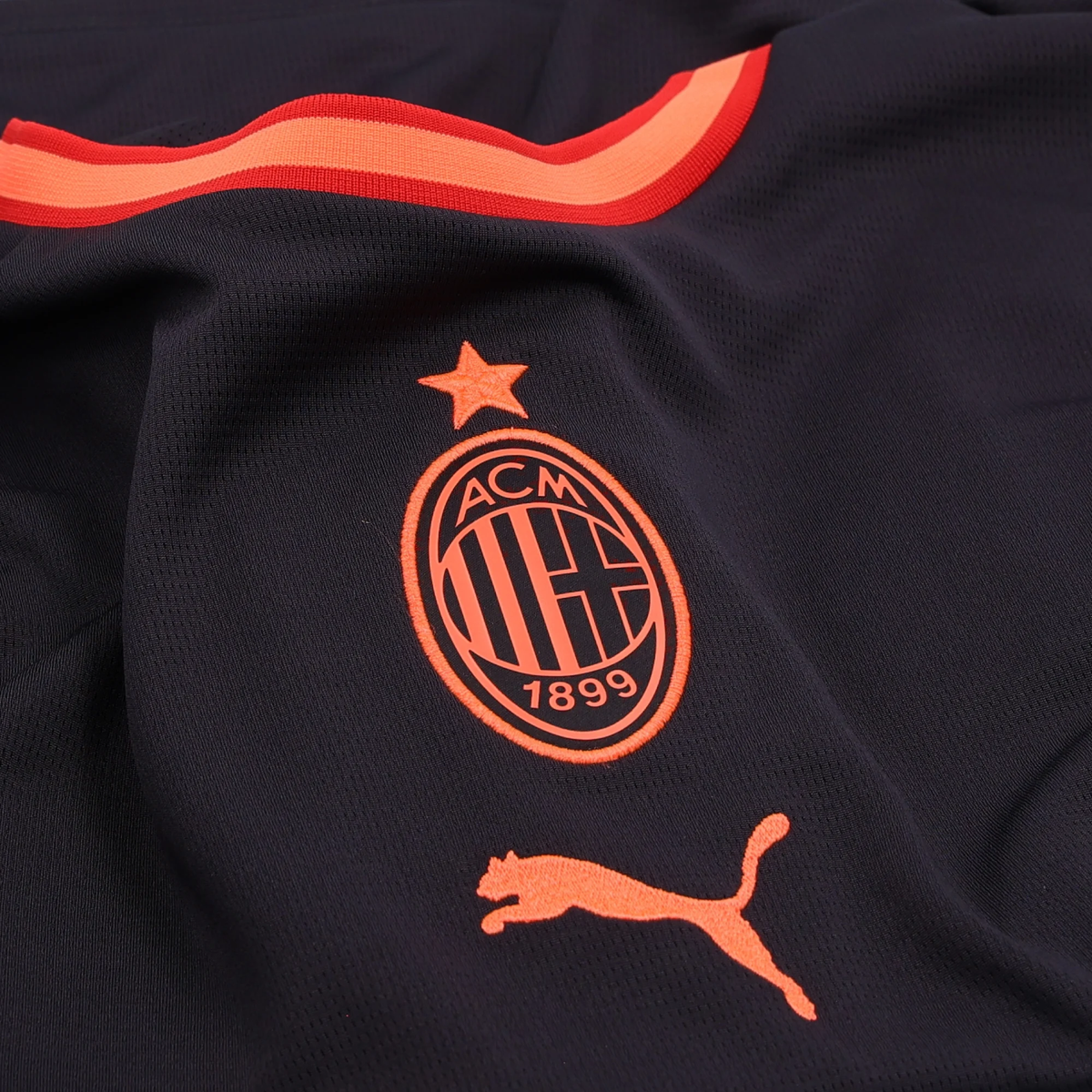 Puma Mens AC Milan Third Jersey 26/27 (Flat Dark Gray/Glowing Red)