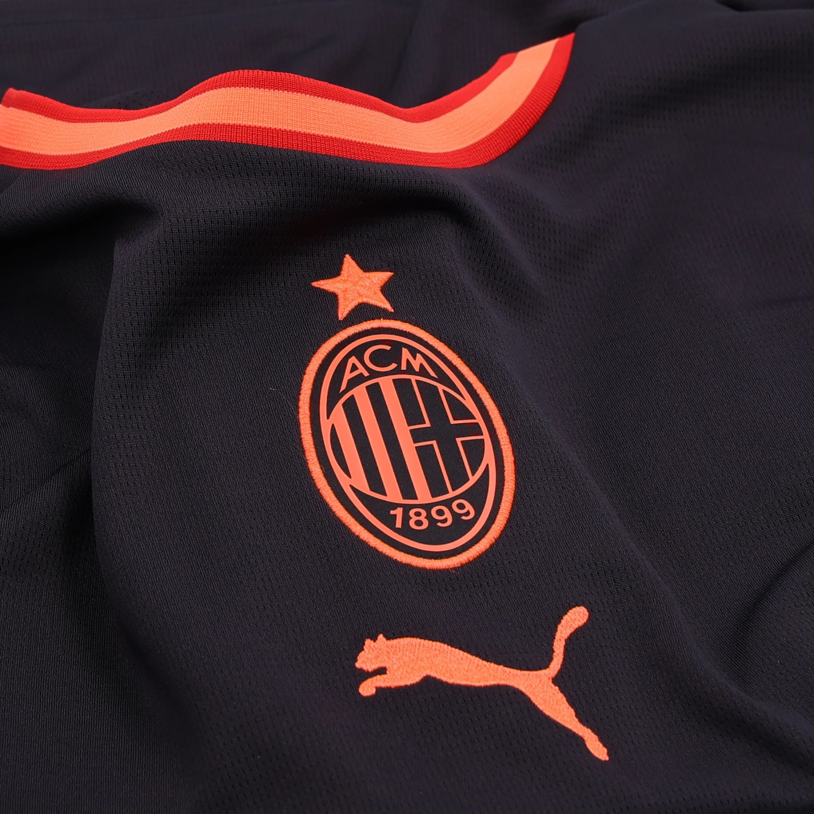 Puma Mens AC Milan Third Jersey 26/27 (Flat Dark Gray/Glowing Red)