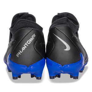 Nike Phantom GX Academy DF FG/MG Soccer Cleats (Black/Chrome-Hyper Royal)